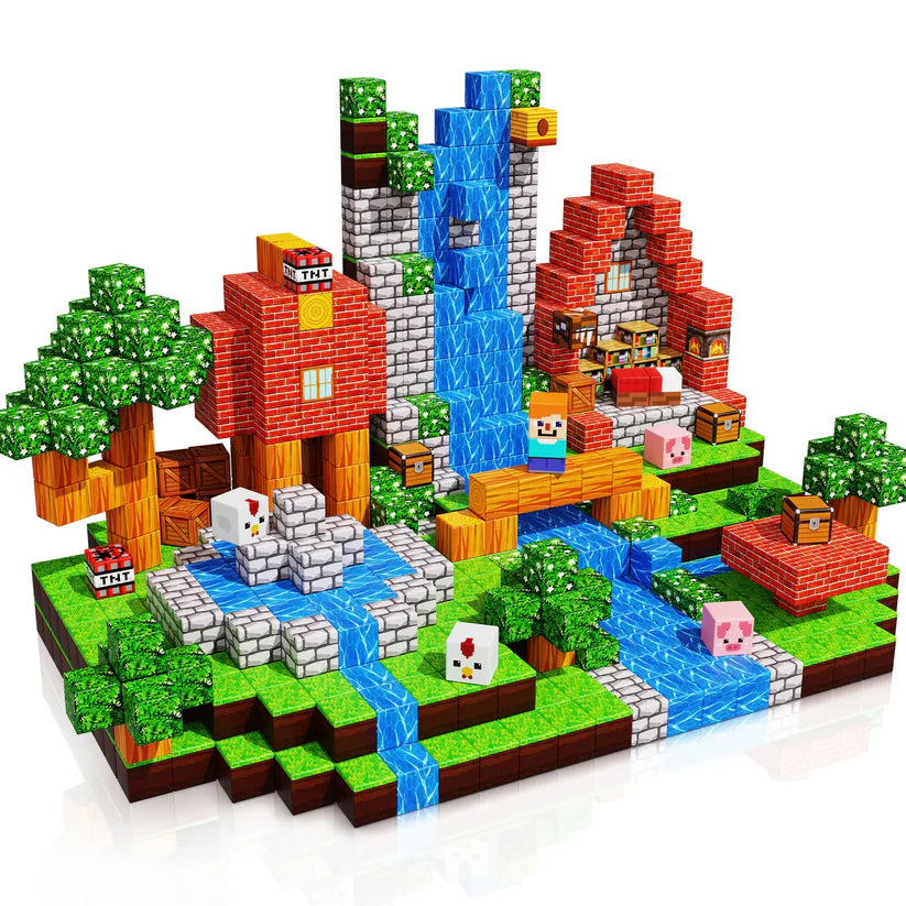 BLOQUES MAGNÉTICOS DE CONSTRUCCIÓN 3D (100 piezas)